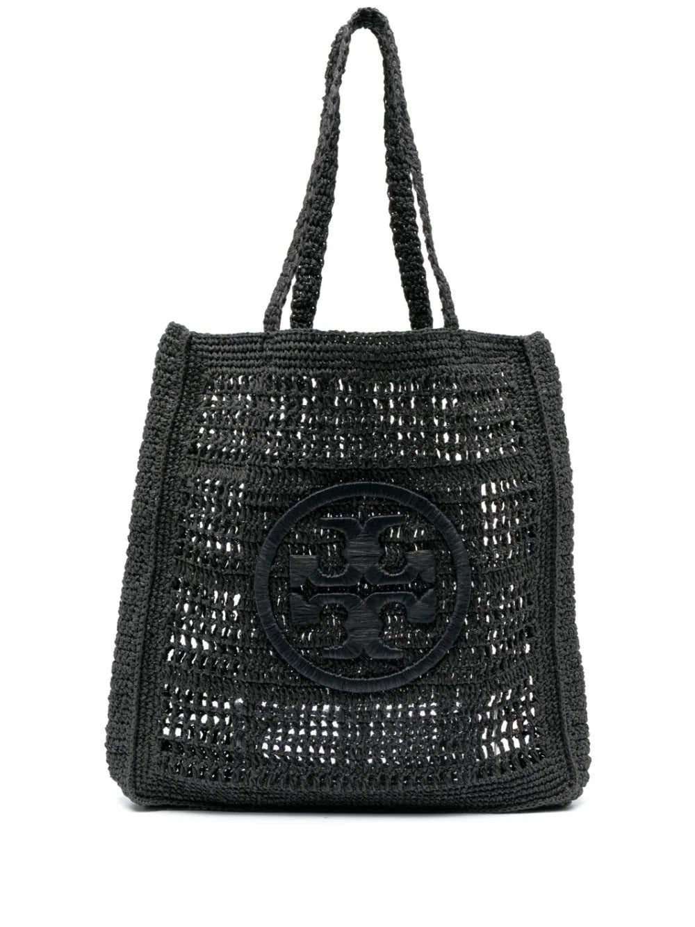 Tory Burch Ella logo-embroidered crochet tote bag