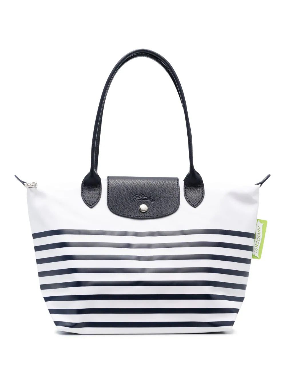 Longchamp medium Le Pliage striped tote bag
