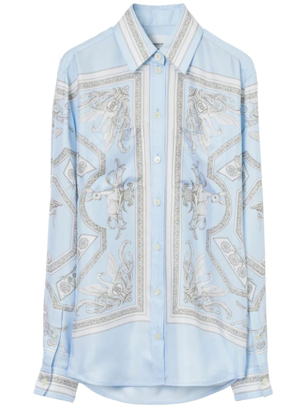 Burberry Statue-print silk shirt