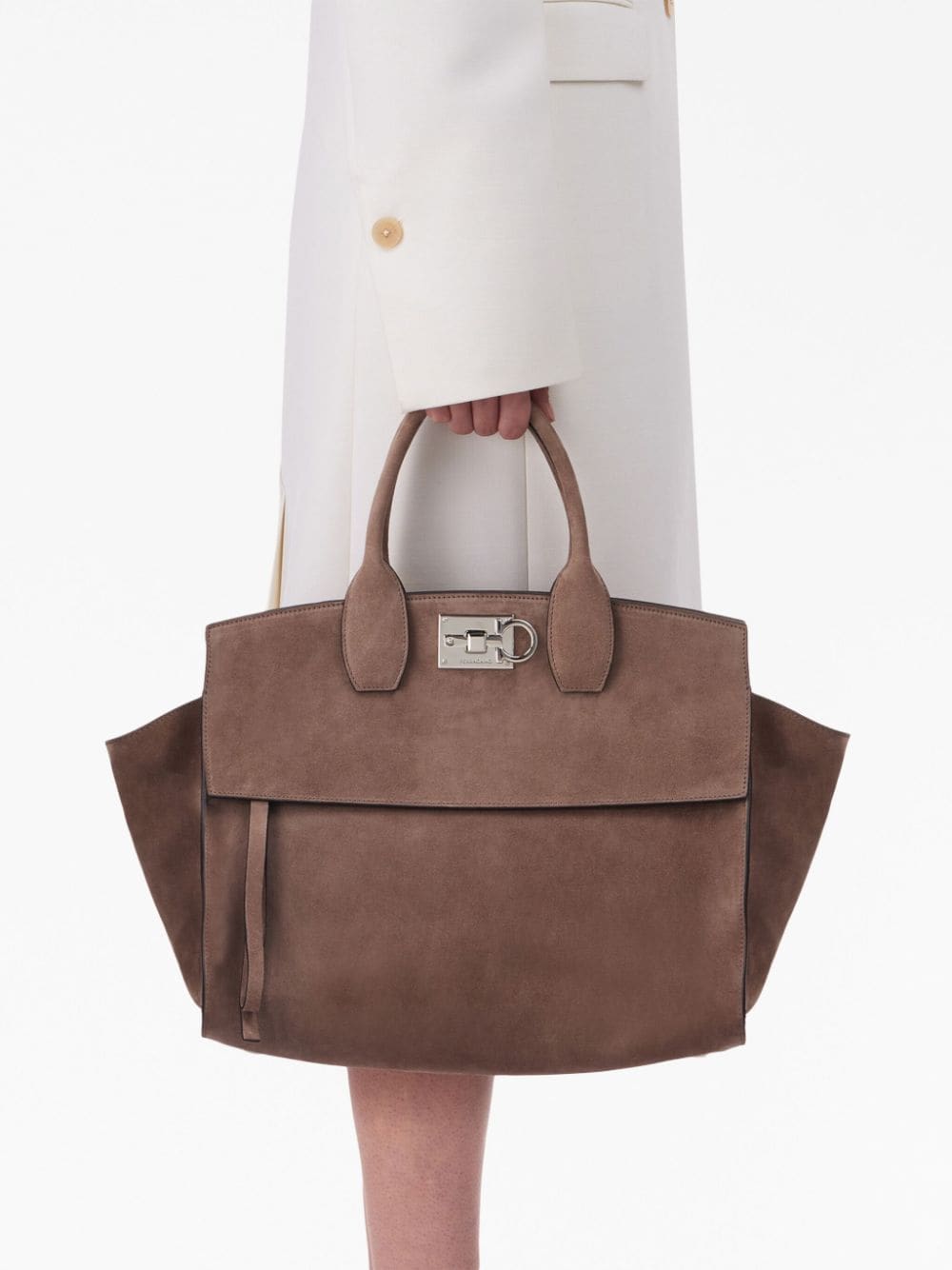 Ferragamo large Studio suede tote bag - Image 2