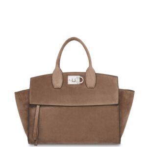 Ferragamo large Studio suede tote bag