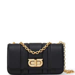 Ferragamo Gancini plaque leather shoulder bag