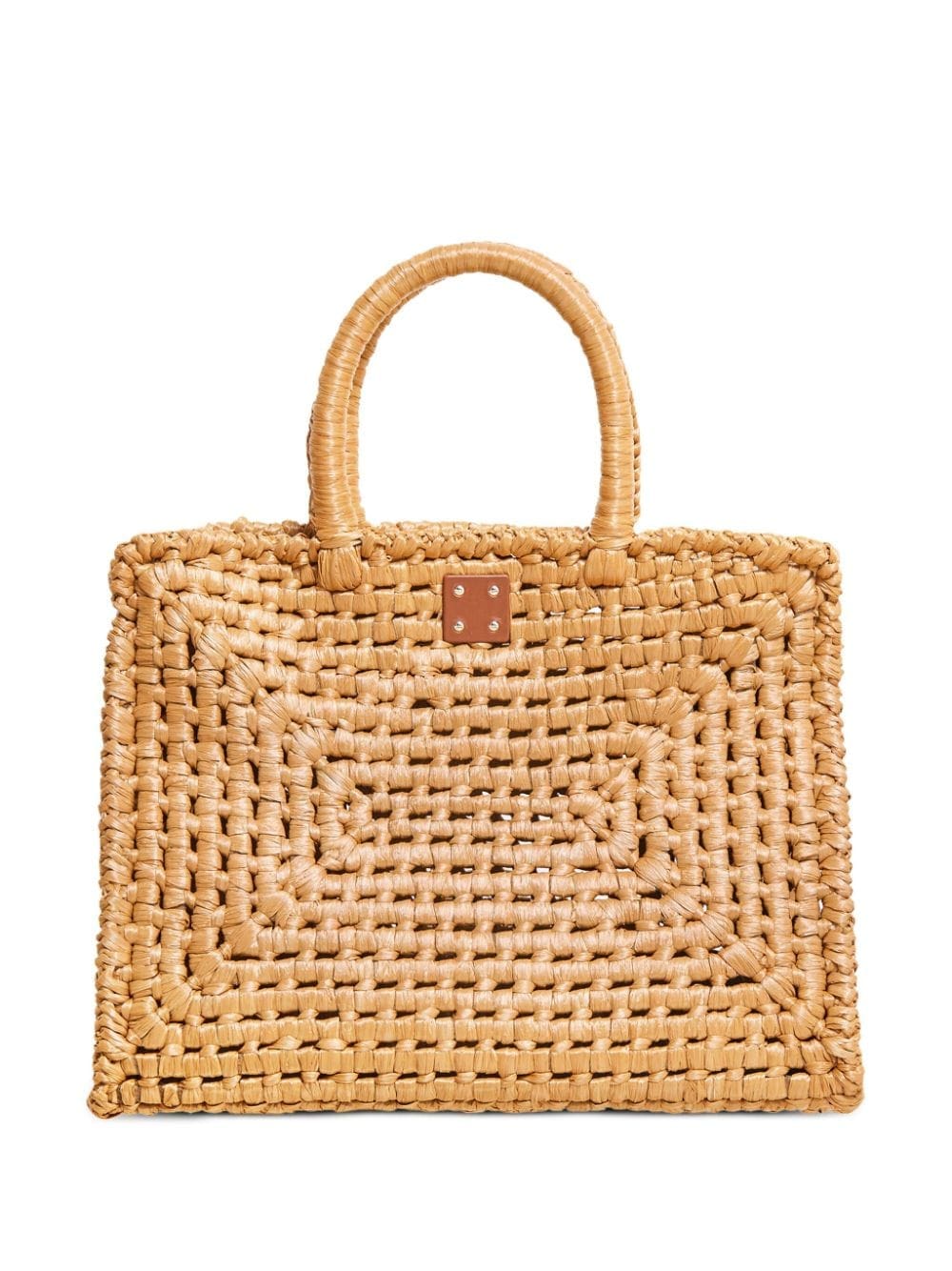 Ferragamo Studio Box raffia tote bag - Image 3