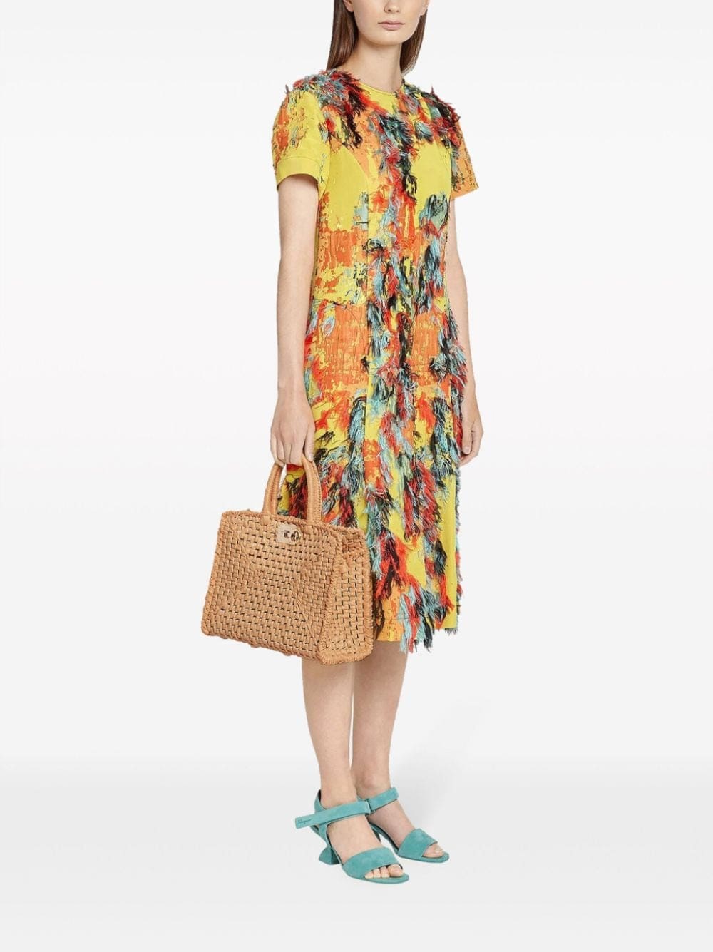 Ferragamo Studio Box raffia tote bag - Image 2