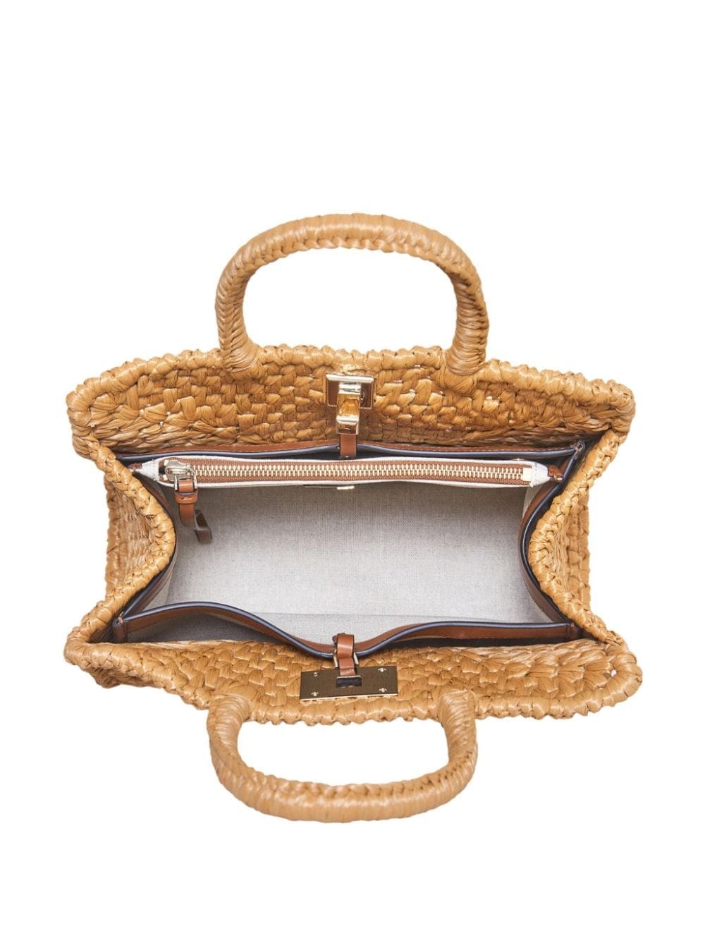 Ferragamo Studio Box raffia tote bag - Image 5