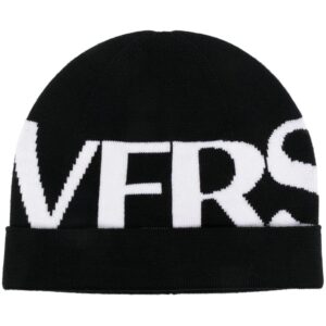 Versace logo-intarsia wool beanie