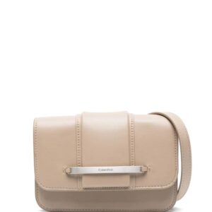 Calvin Klein  logo-plaque faux leather crossbody bag