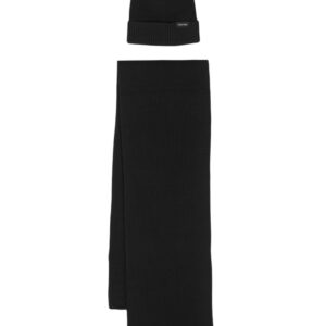 Calvin Klein ribbed-knit scarf set (set of two)