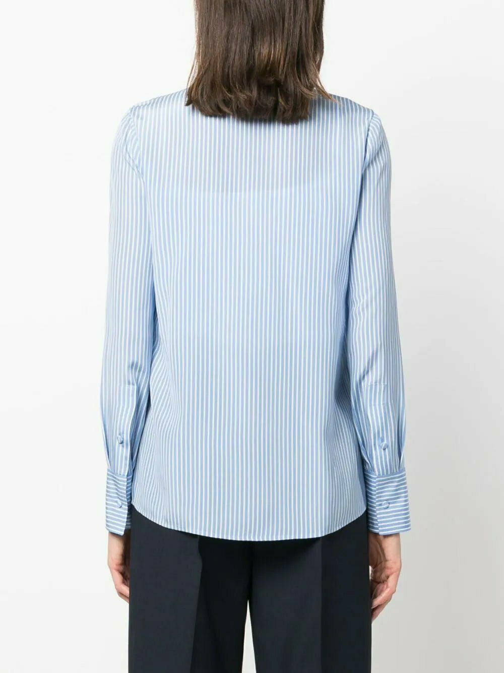 Valentino Garavani striped pussy-bow silk shirt - Image 4