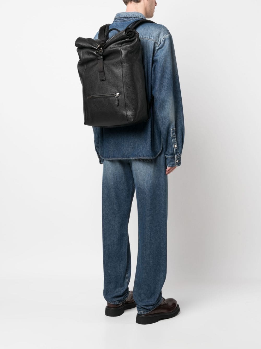 Coach roll-top leather backpack - Image 5