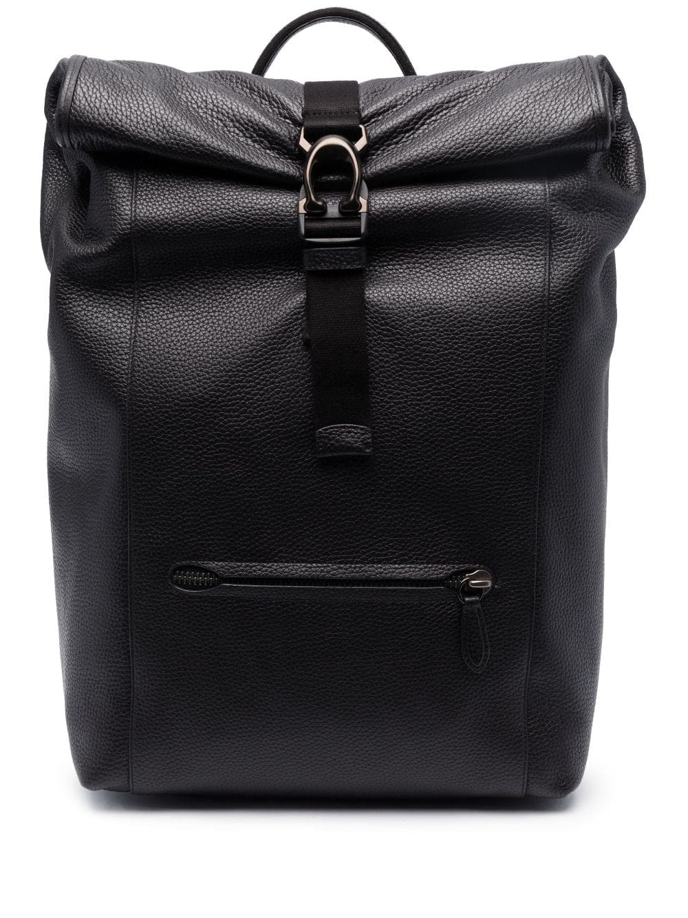Coach roll-top leather backpack