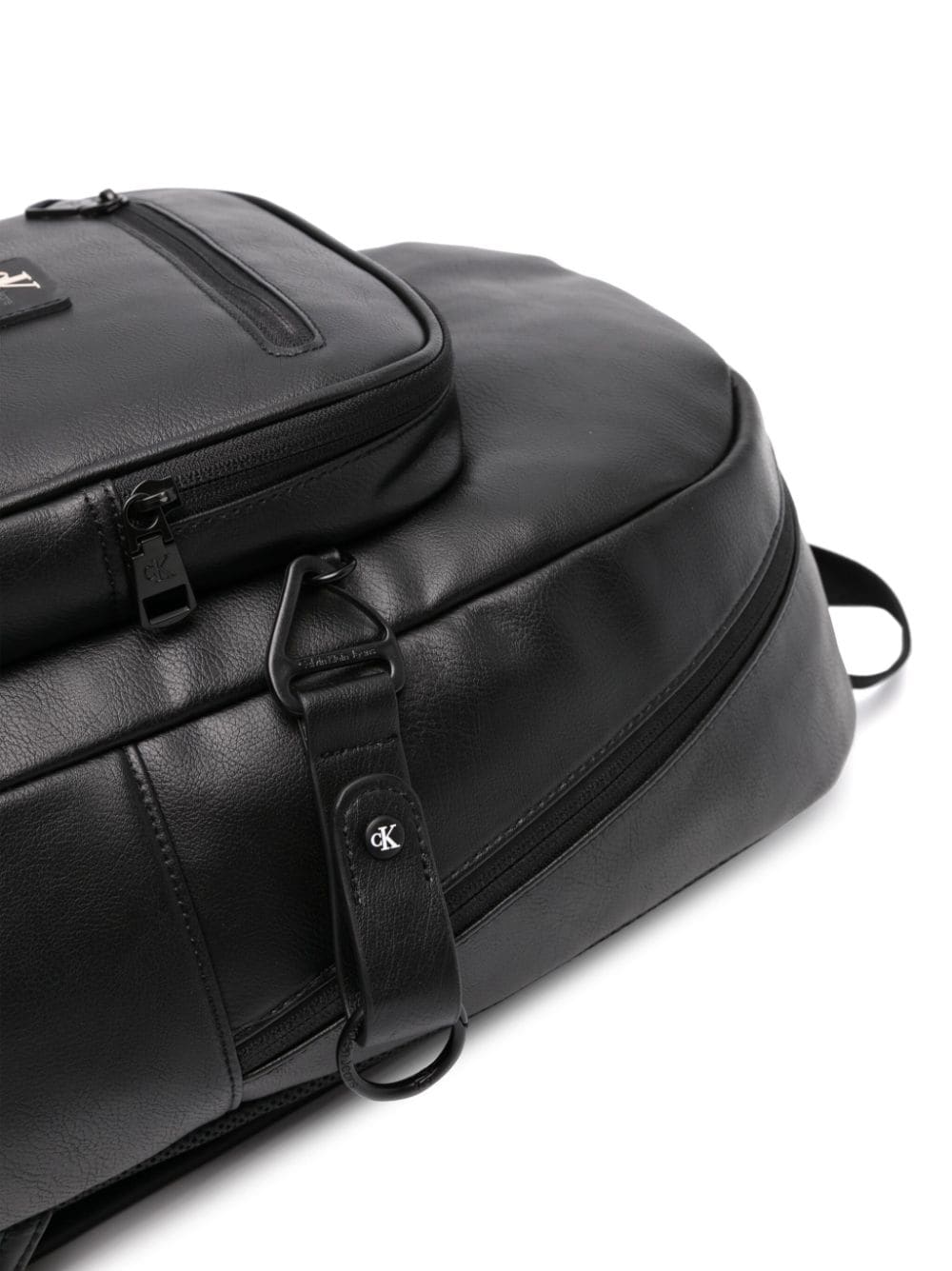 Calvin Klein Jeans logo-patch leather backpack - Image 4