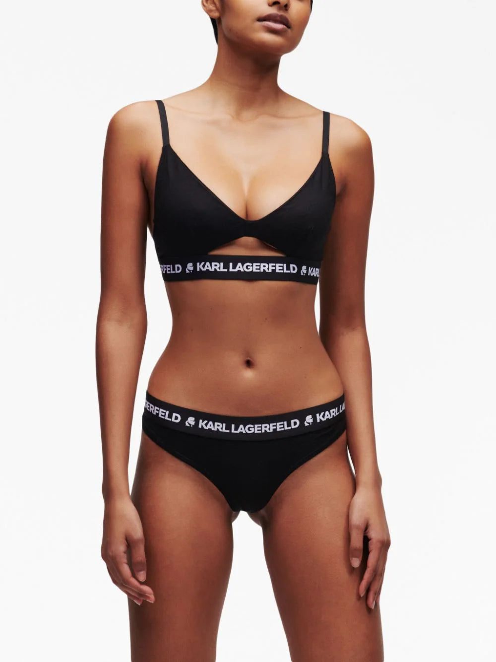 Karl Lagerfeld logo-underband peephole bra - Image 3
