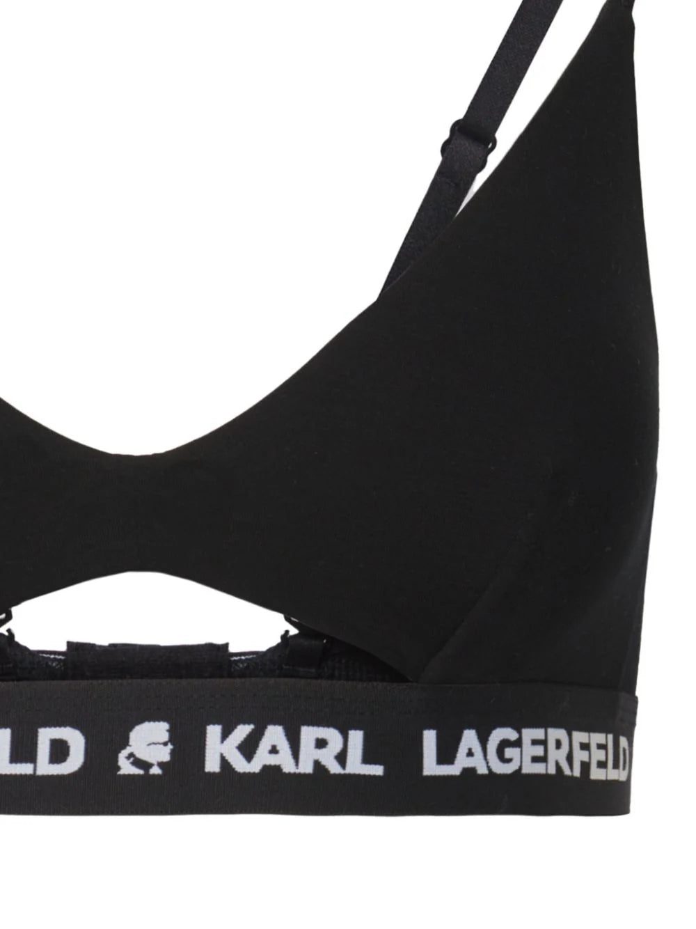 Karl Lagerfeld logo-underband peephole bra - Image 4