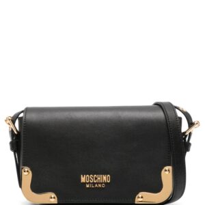 Moschino metal-corners leather crossbody bag