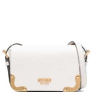 Moschino metal-corners leather crossbody bag
