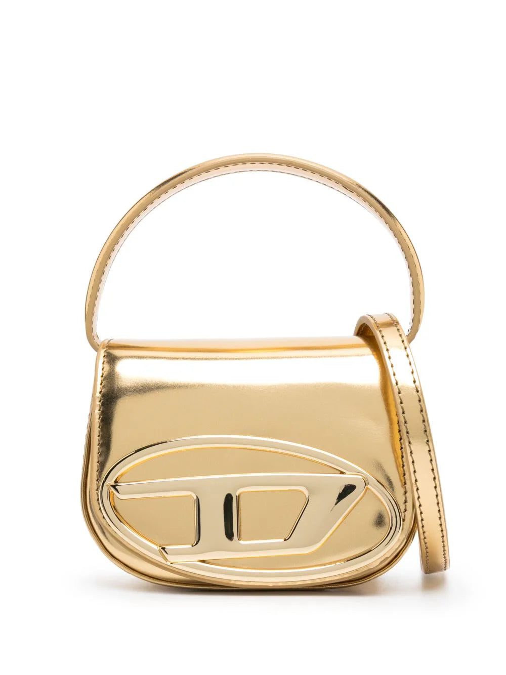 Diesel small 1DR metallic-effect crossbody bag