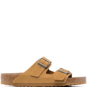 Birkenstock double-strap corduroy suede sandals