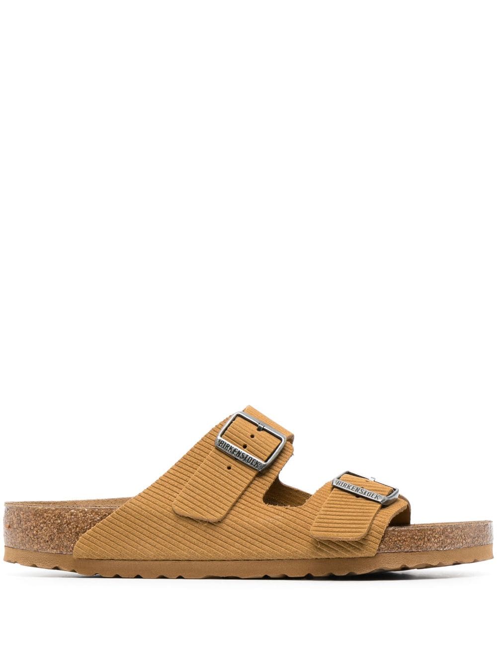Birkenstock double-strap corduroy suede sandals