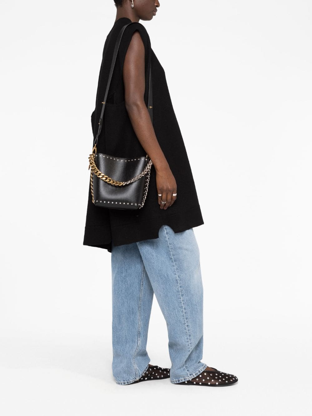 Stella McCartney Frayme studded bucket bag - Image 2