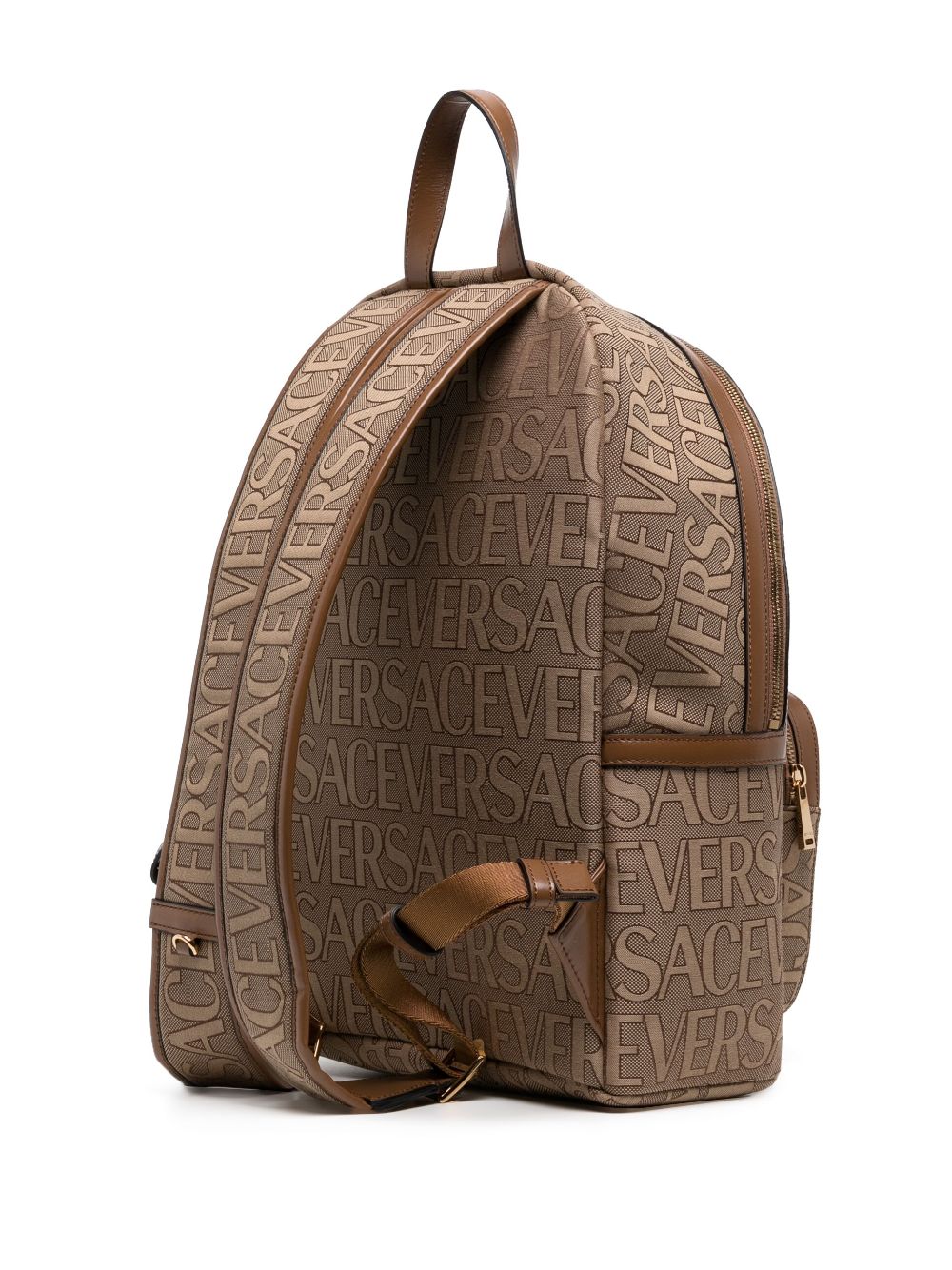 Versace Allover logo-jacquard backpack - Image 3
