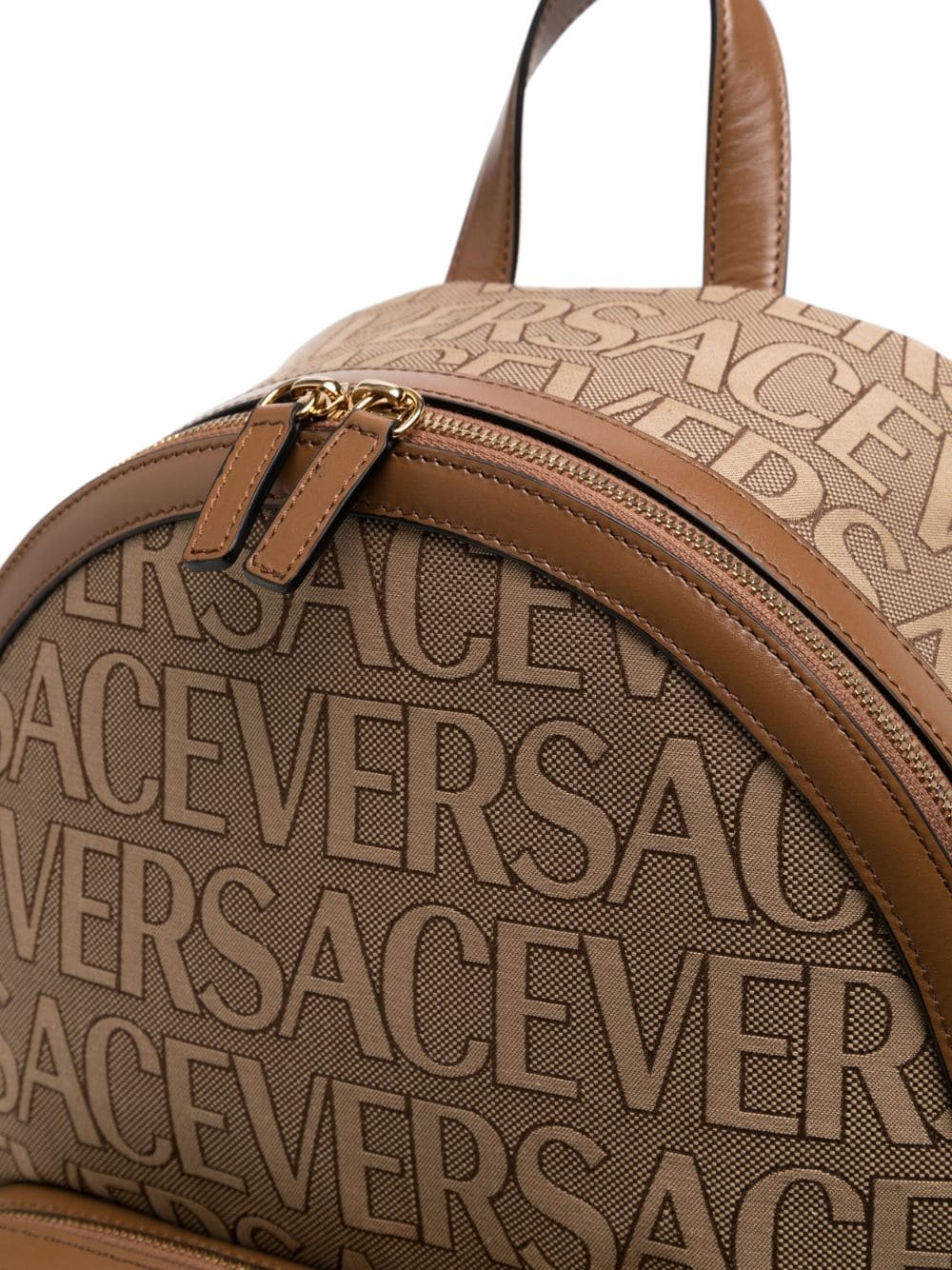 Versace Allover logo-jacquard backpack - Image 4