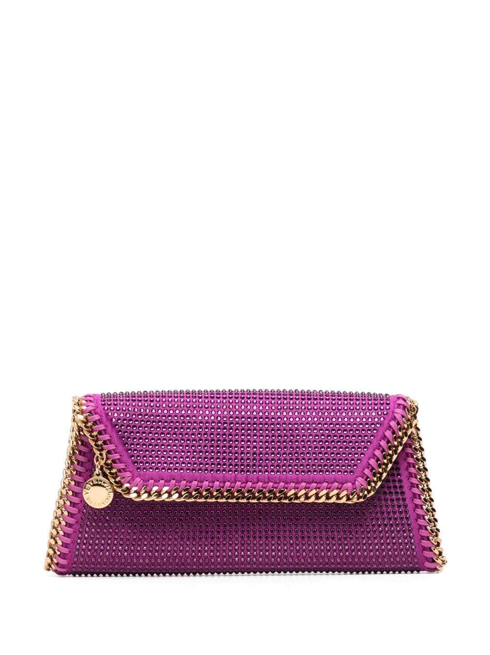 Stella McCartney Falabella crystal-embellished clutch