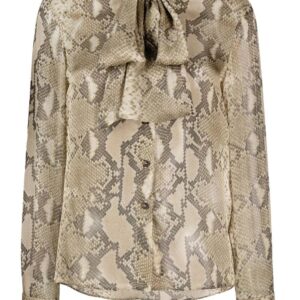 Stella McCartney  python-print silk shirt