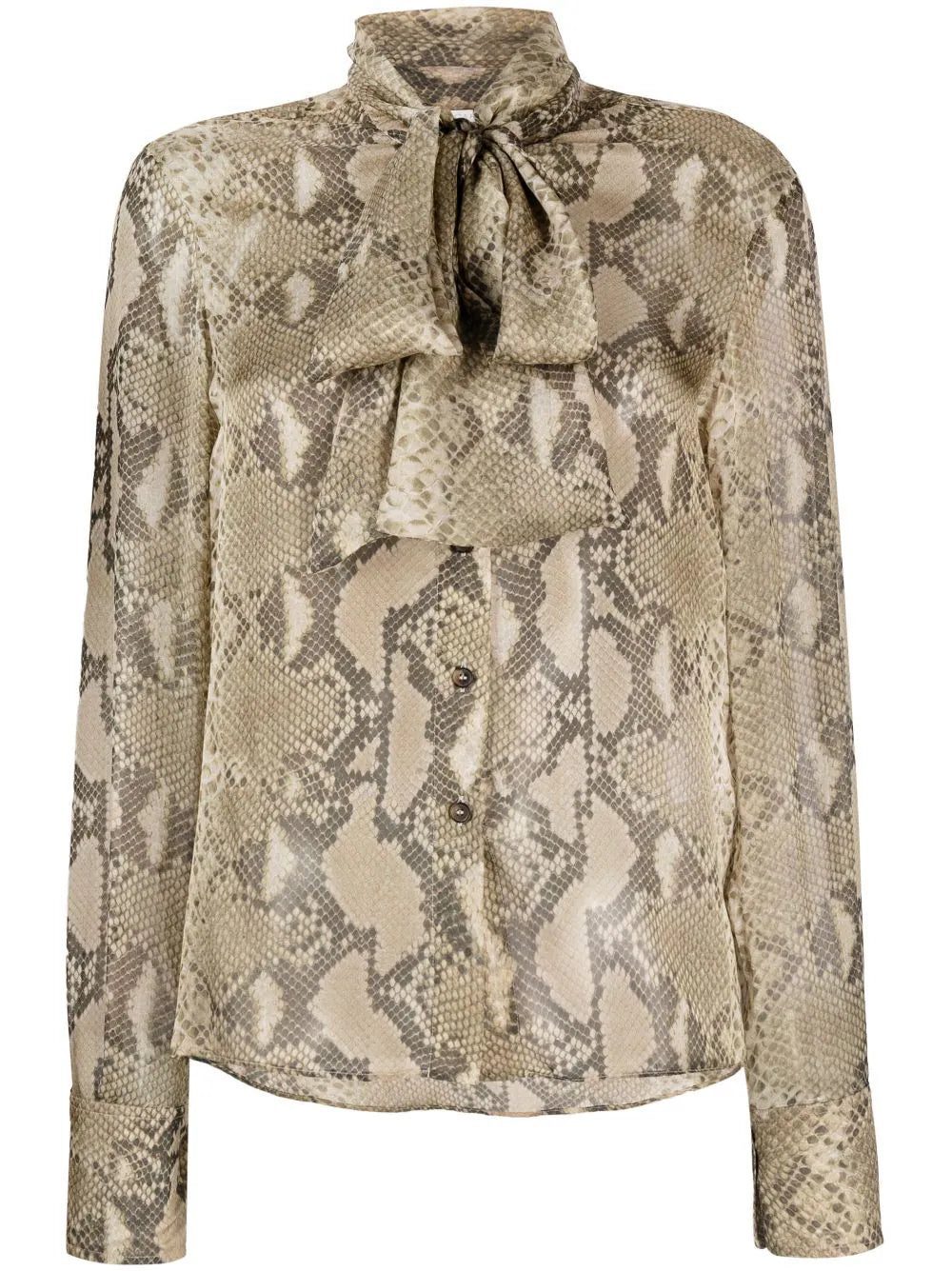 Stella McCartney python-print silk shirt