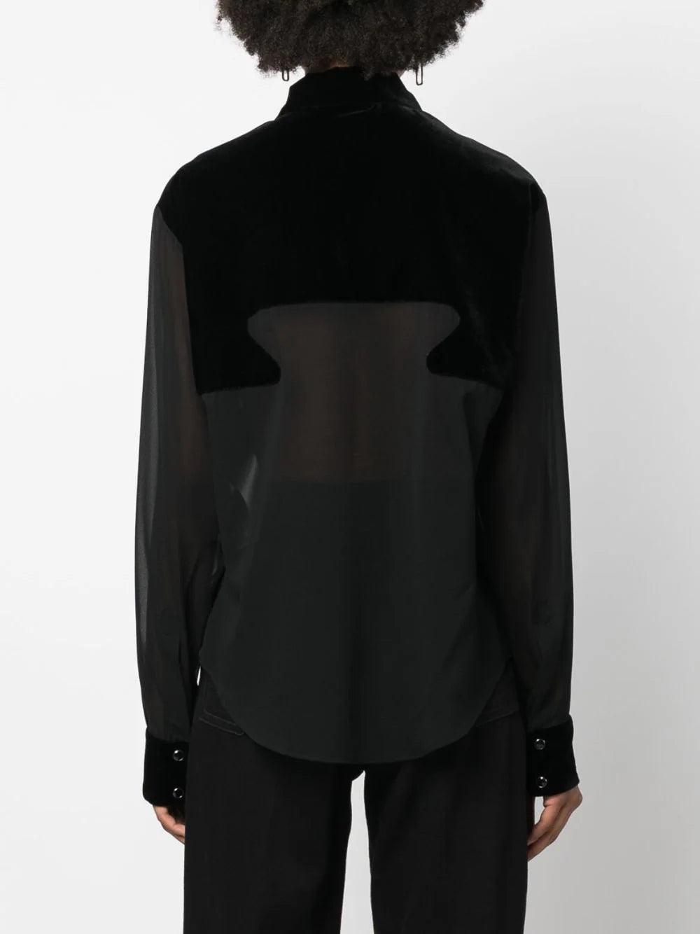 TOM FORD panelled buttoned silk shirt - Image 4