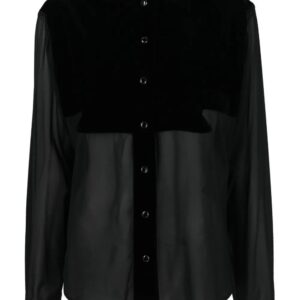 TOM FORD  panelled buttoned silk shirt