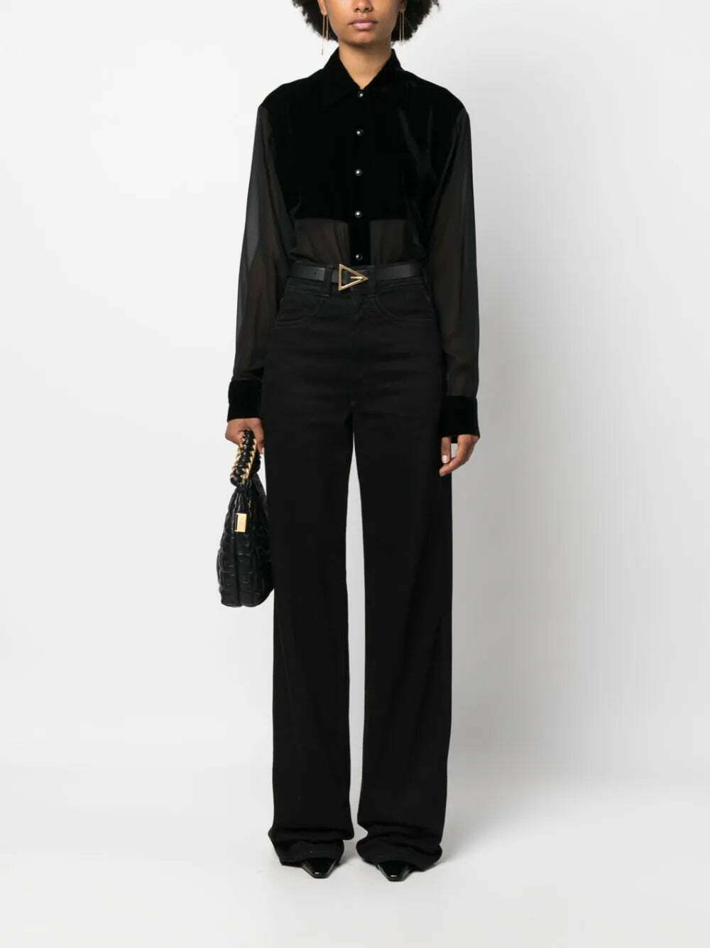 TOM FORD panelled buttoned silk shirt - Image 2