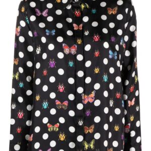 Versace  Butterflies-print silk shirt