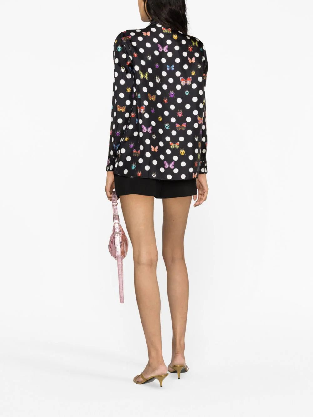 Versace Butterflies-print silk shirt - Image 4