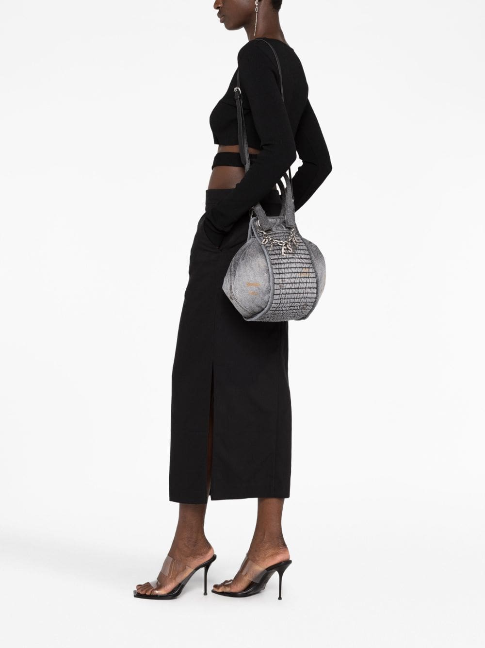 Diesel D-VINA S denim hand bag - Image 2