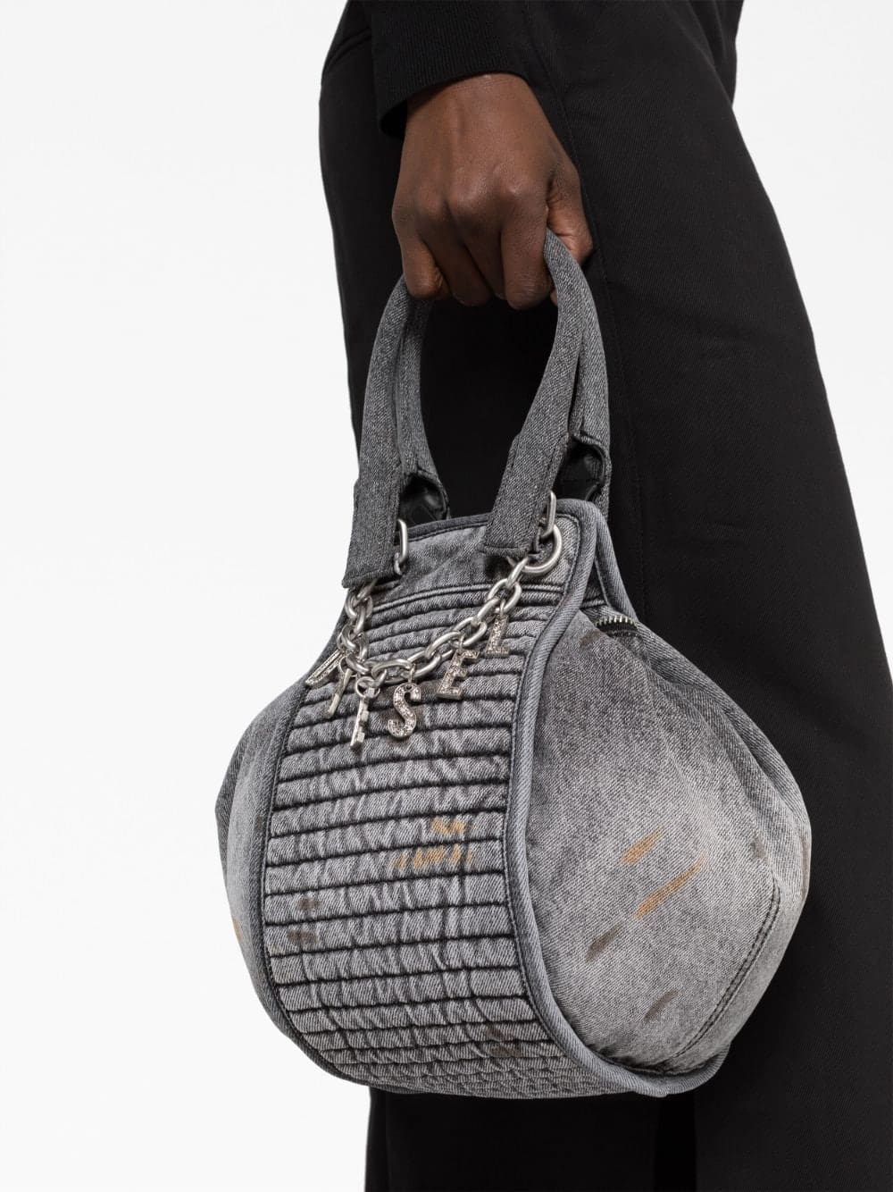 Diesel D-VINA S denim hand bag - Image 3