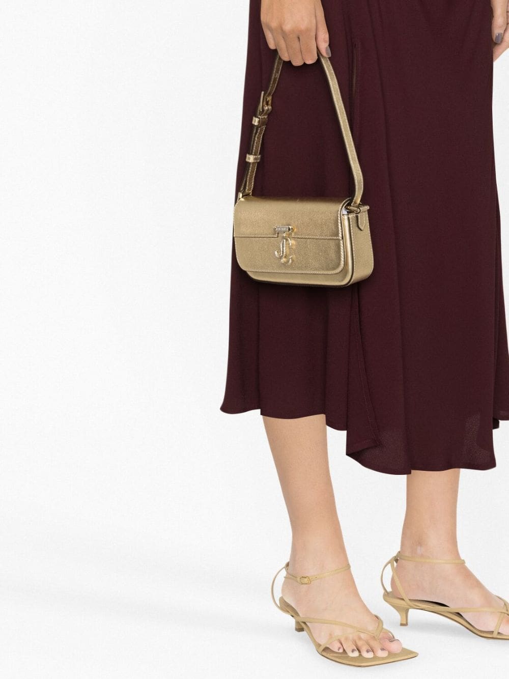 Jimmy Choo mini Avenue leather shoulder bag - Image 3