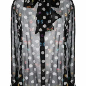 Versace  x Dua Lipa butterflies-print silk shirt