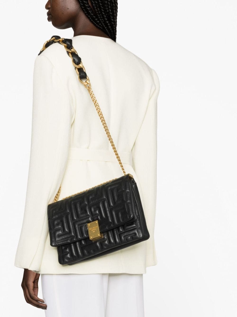 Balmain 1945 logo-embossed crossbody bag - Image 3