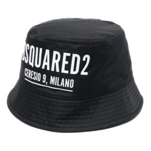 DSQUARED2 logo-print bucket hat