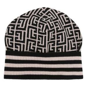 Balmain logo-jacquard wool beanie