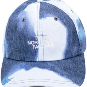Supreme x The North Face bleached denim print 6-panel cap