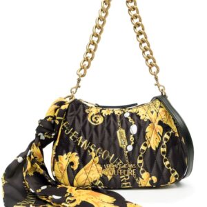 Versace Jeans Couture Chain Couture-print quilted crossbody bag