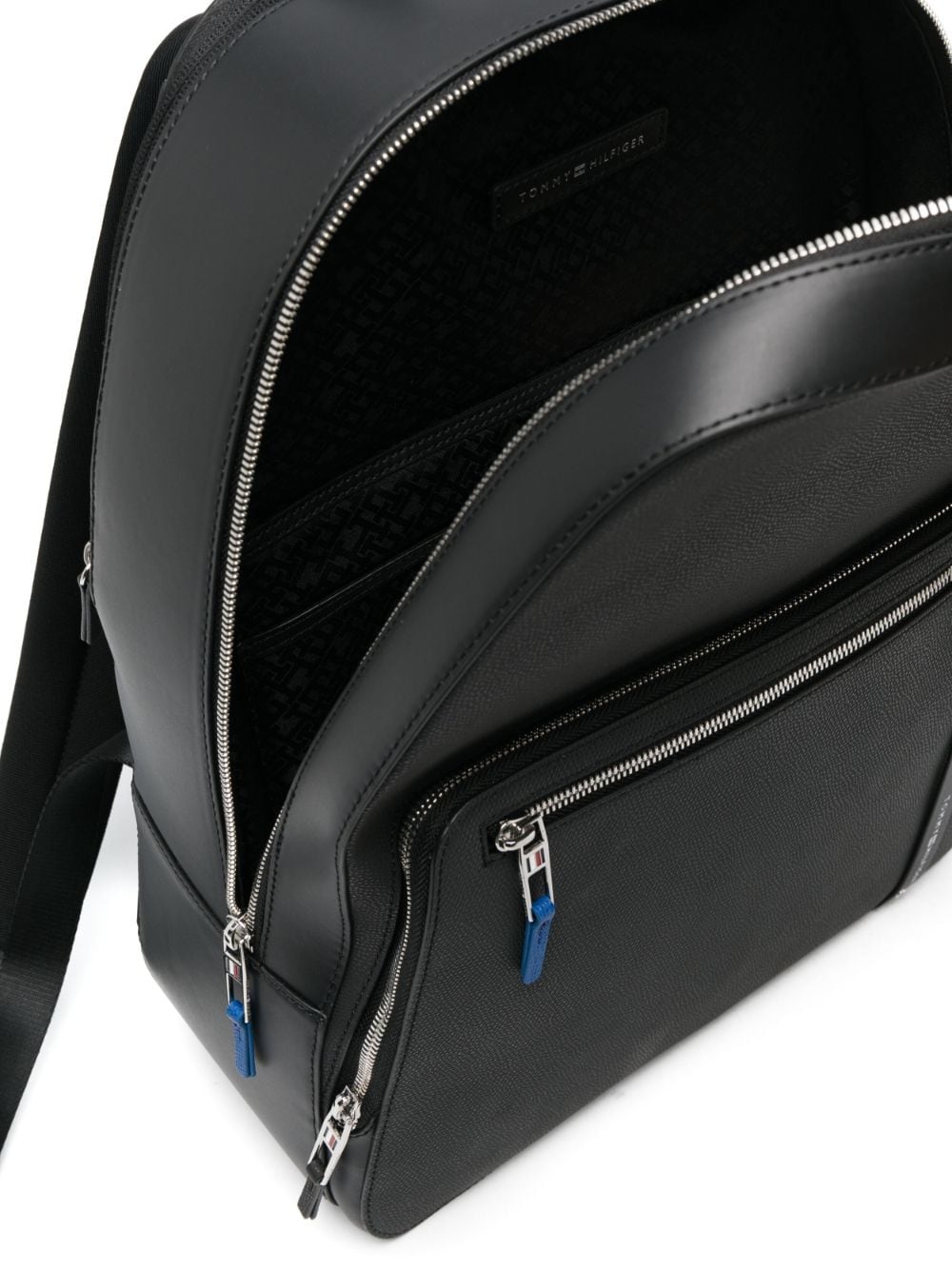 Tommy Hilfiger logo-strap leather backpacks - Image 5