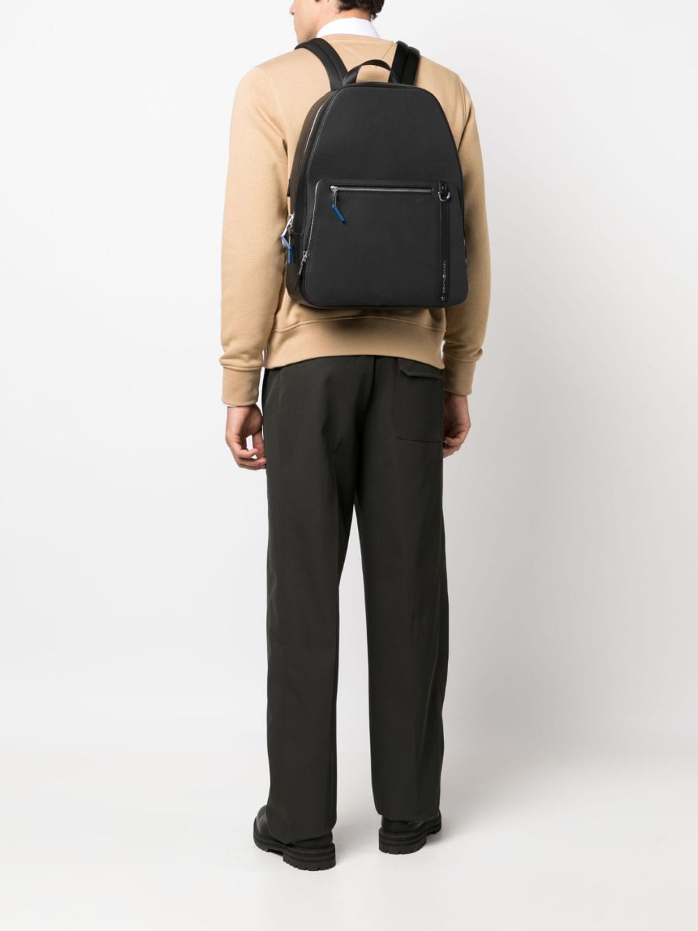 Tommy Hilfiger logo-strap leather backpacks - Image 2