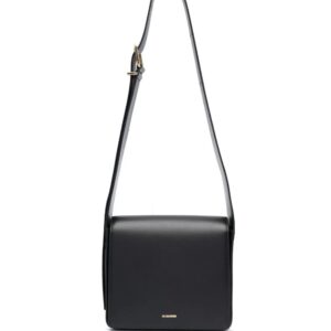 Jil Sander logo-stamp leather shoulder bag