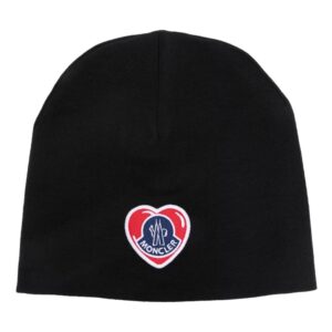 Moncler logo-patch fine-knit beanie