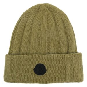 Moncler logo-patch wool beanie