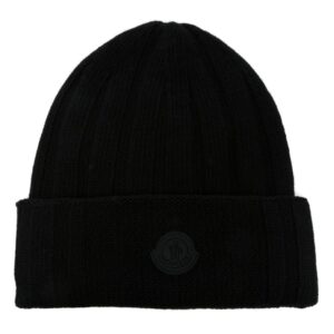 Moncler logo-patch wool beanie