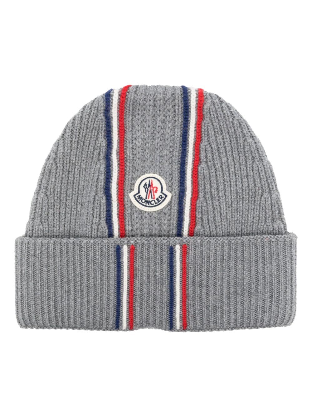 Moncler Tricolor virgin wool beanie
